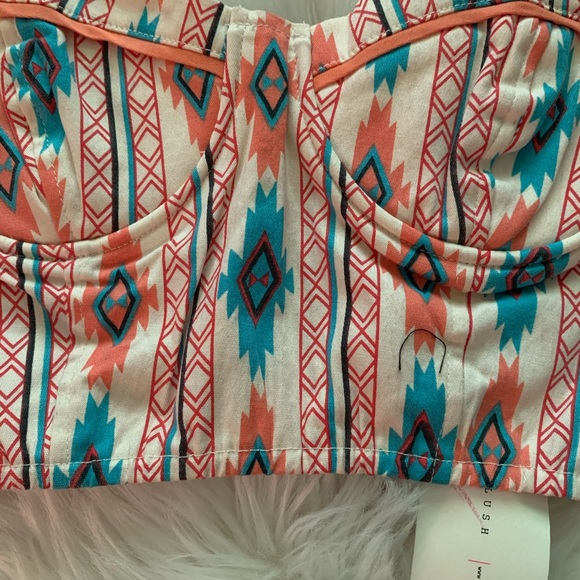 ADJUSTABLE LUSH TRIBAL BUSTIER - Picture 5 of 7